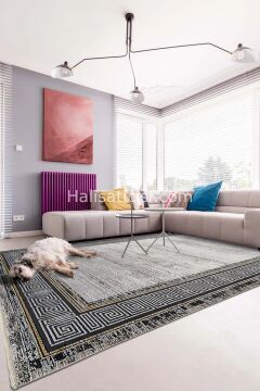 Dolce Vita Halı Lusso 8202 Grey - Gri Salon Halısı