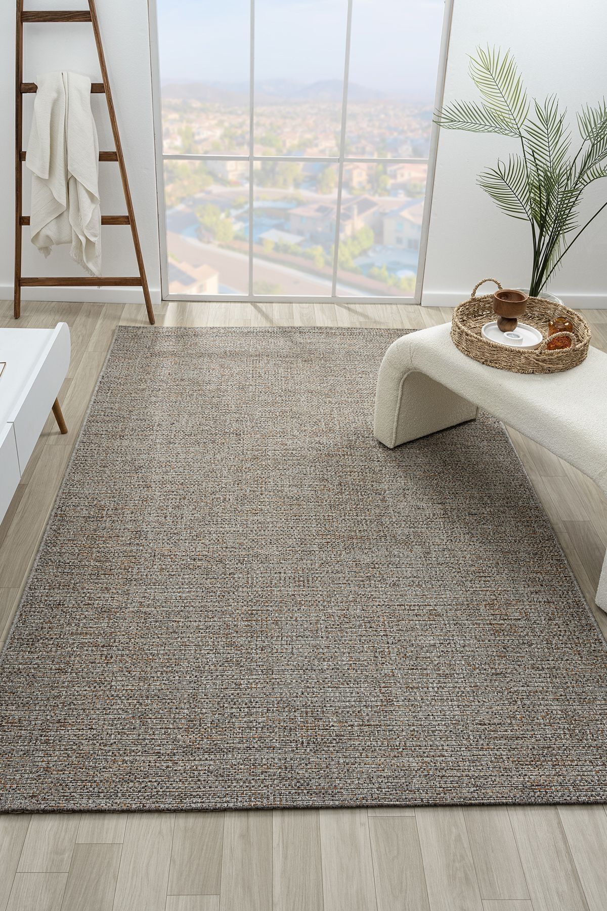 Koza Halı Sahara Özel Ebat Kesme Halı B3811F Gri Multi