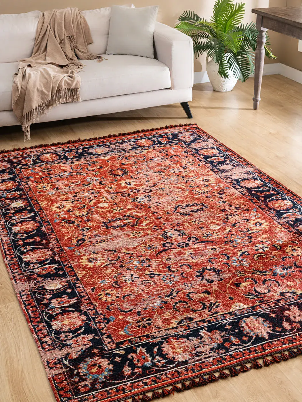 Tuğra Halı Kuman Kilim Eskitme Desenli Kilim KU06