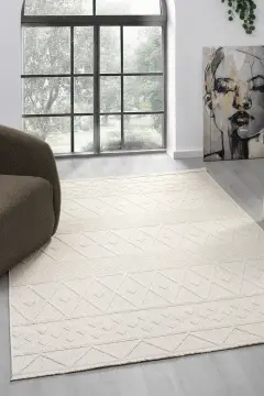 Seyran Halı Loopy Bukle Halı 620 Krem