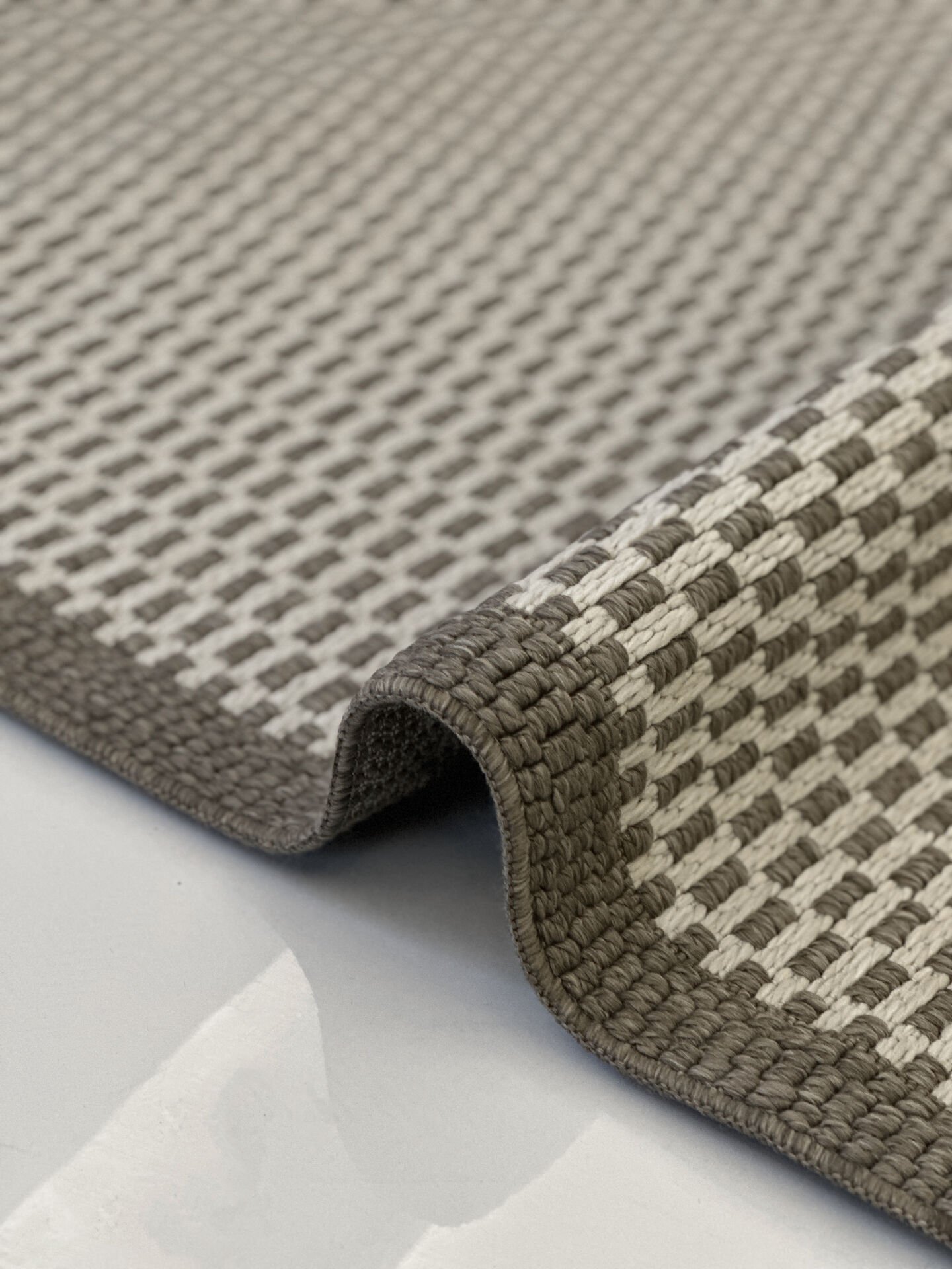 Woolen Jüt Halı 8106 KAHVE