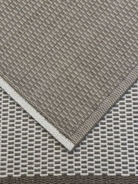 Woolen Jüt Halı 8106 KAHVE