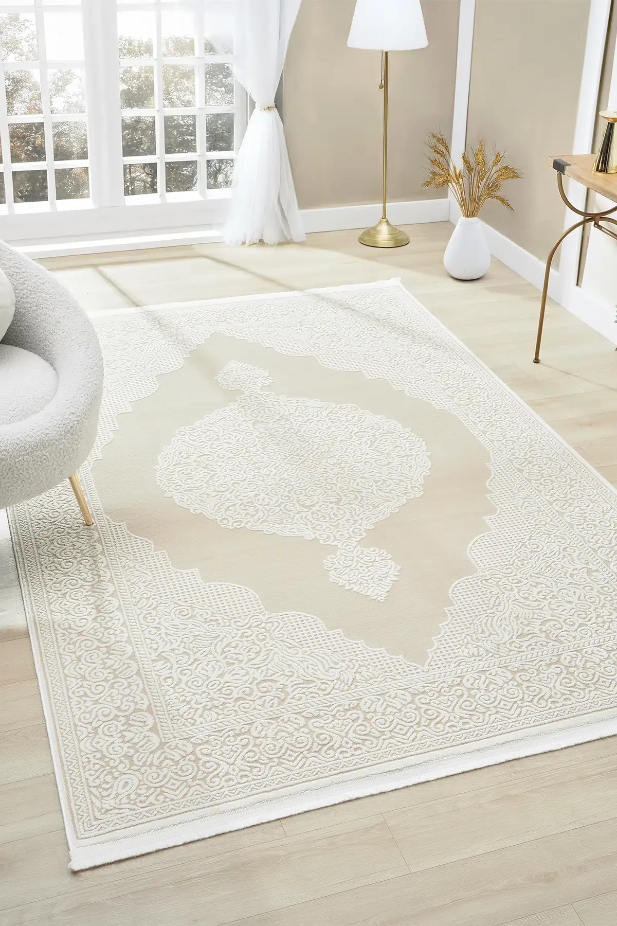 Seyran Halı Asya Akrilik salon Halısı 524 Bej