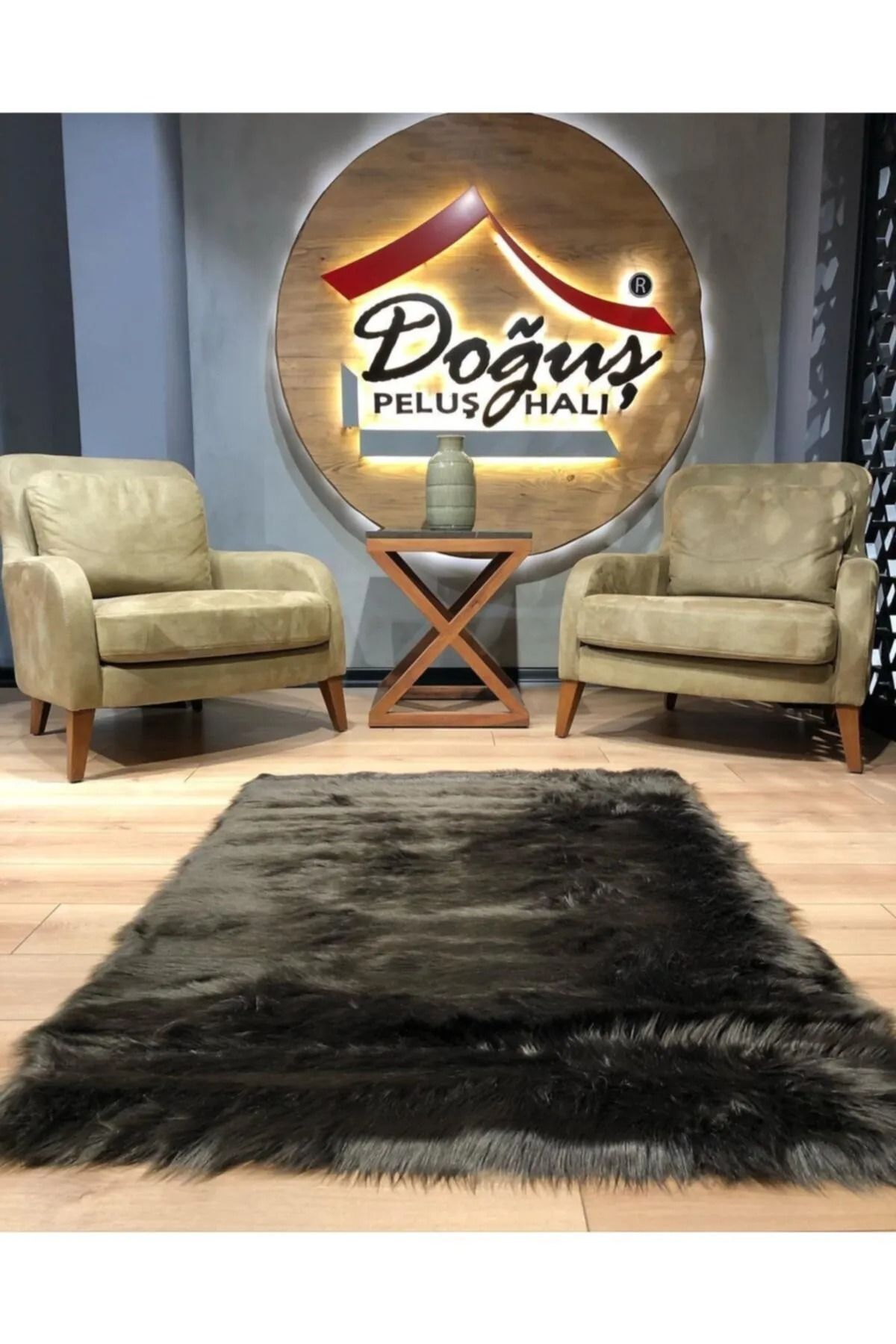 Doğuş Peluş Halı A Post Düz Kesim Kahverengi 150X200