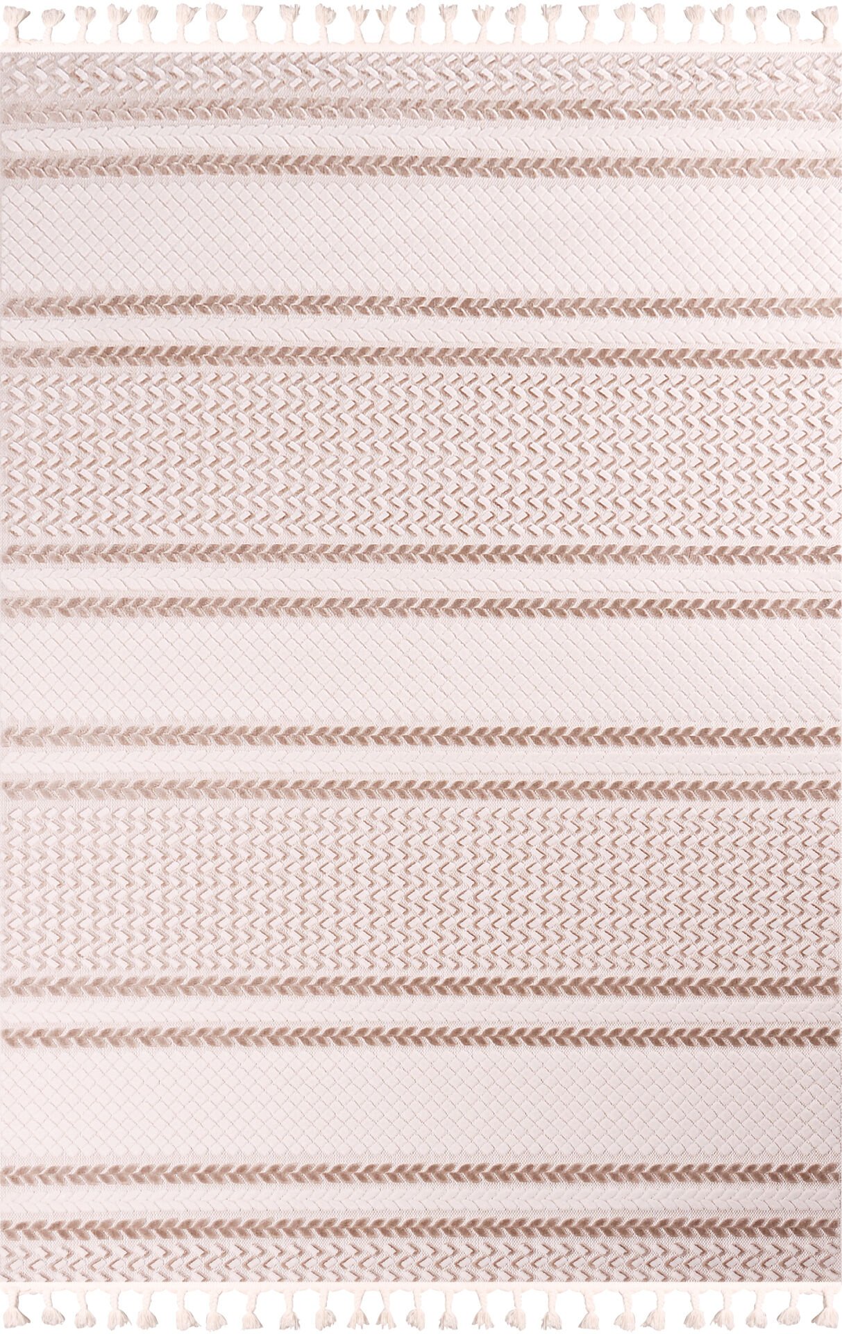 Nexus Gumin İskandinav Tarzı İşlemeli Halı 4816B-BEJ