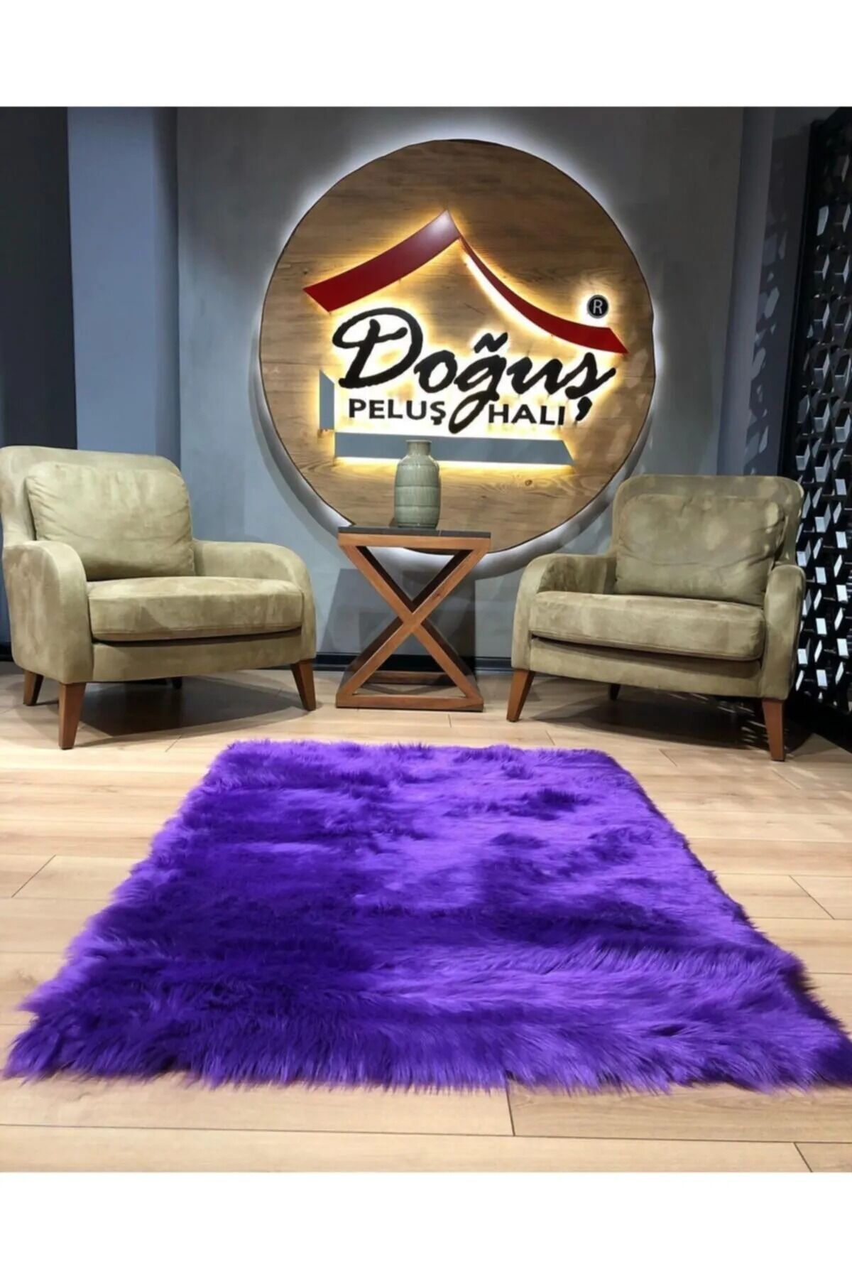 Doğuş Peluş Halı A Post Düz Kesim Mor 150X200