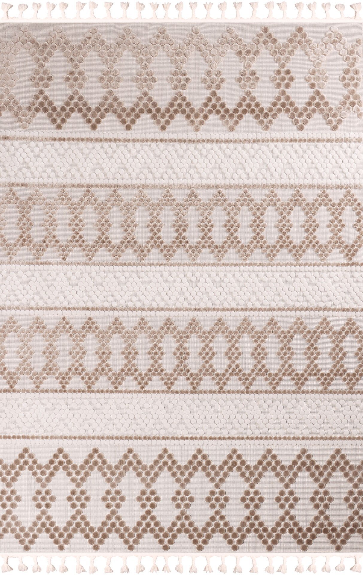 Nexus Gumin İskandinav Tarzı İşlemeli Halı 4817A-BEJ