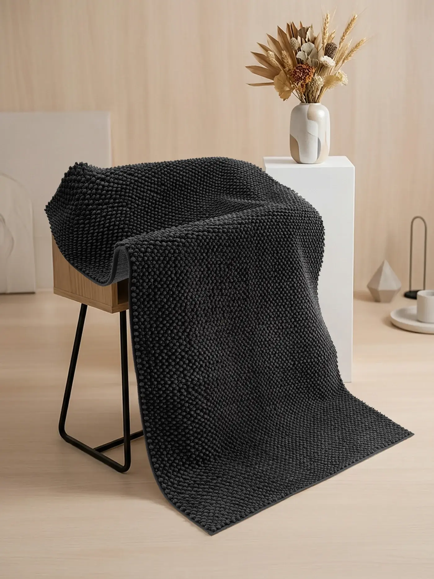 Apex Halı Savona Kaymaz Tabanlı Yıkanabilir Bukle Halı 627 SV Antrasit