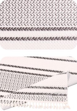 Nexus Gumin İskandinav Tarzı İşlemeli Halı 4817A-BEJ 100x200