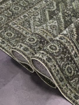 Woolen History Eskitme Desen Halı 8702 YEŞİL