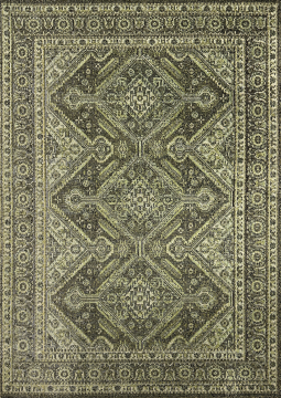 Woolen History Eskitme Desen Halı 8702 YEŞİL