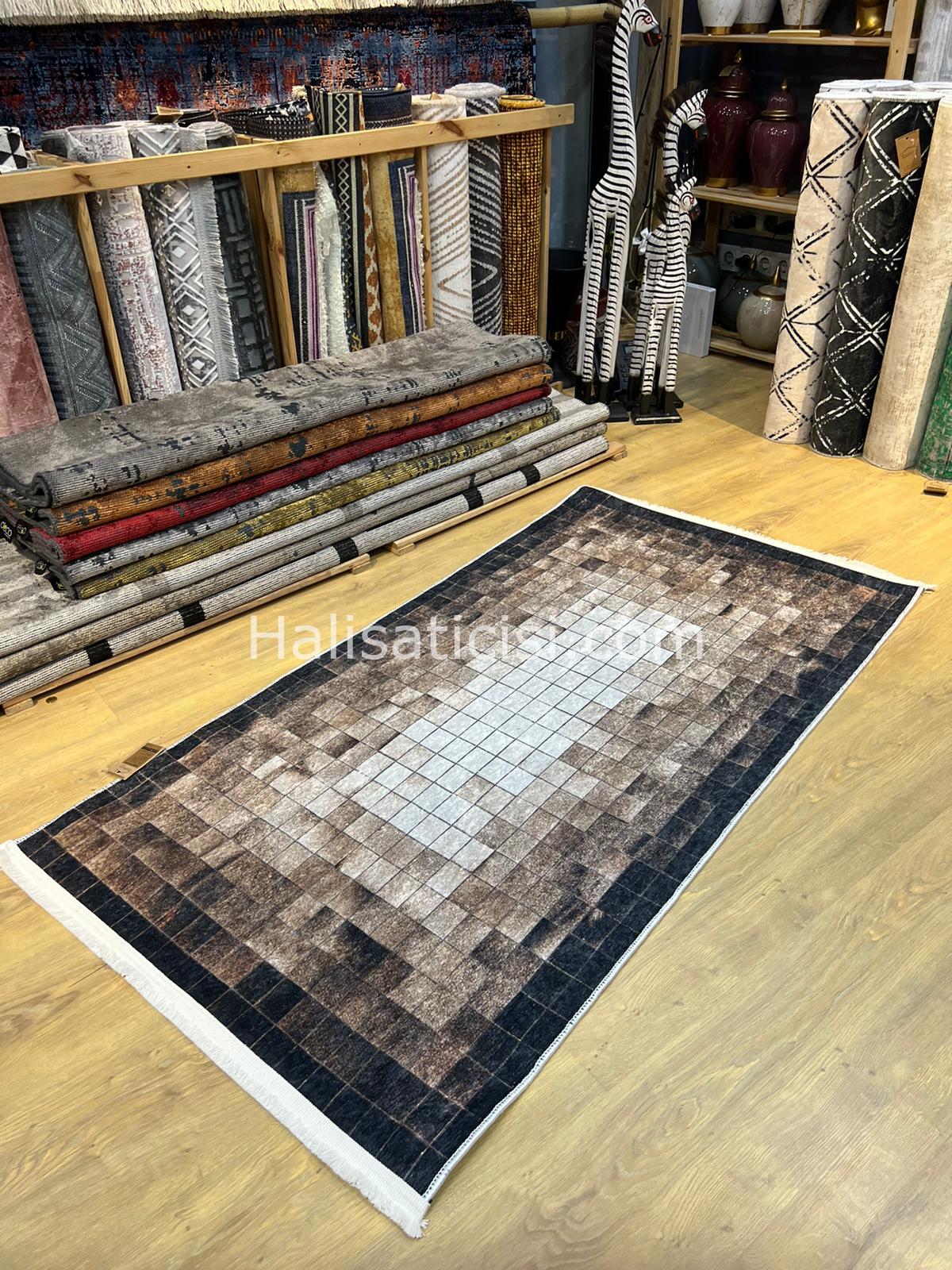 Salerno Çamaşır Makinesinde Yıkanabilir Kilim Halı HS1039 100X200