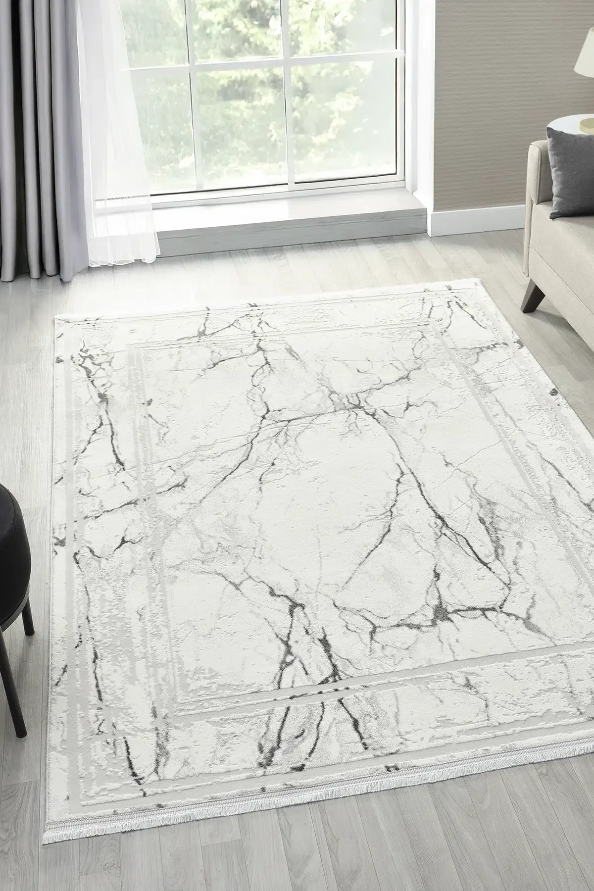 Seyran Halı Asya Akrilik salon Halısı 529 Gri