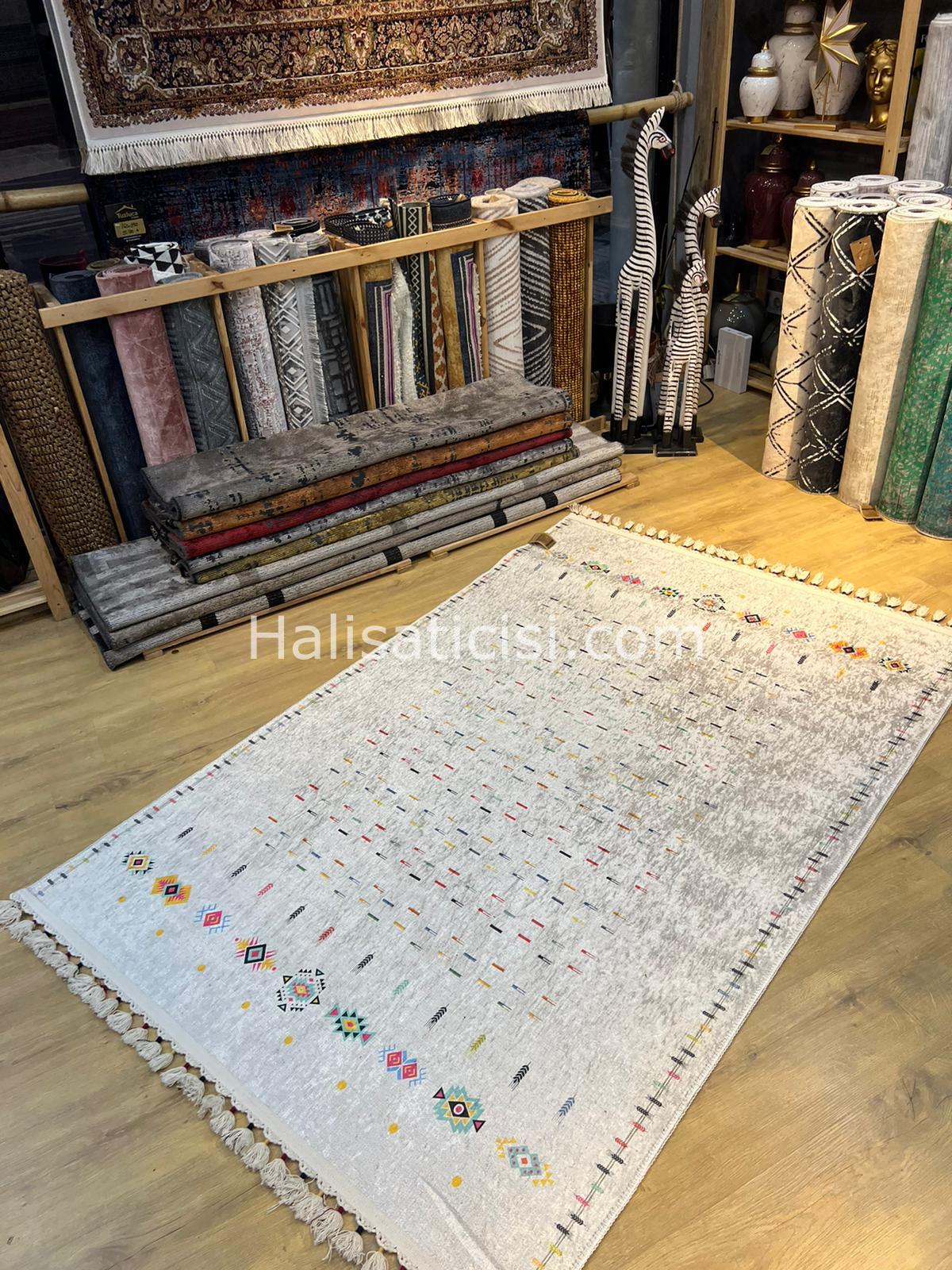 Salerno Çamaşır Makinesinde Yıkanabilir Kilim Halı HS1040 100X200