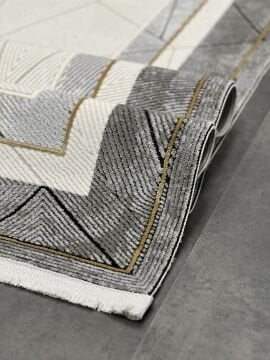 Woolen Halı Pera Akrilik Halı 4503 GRİ