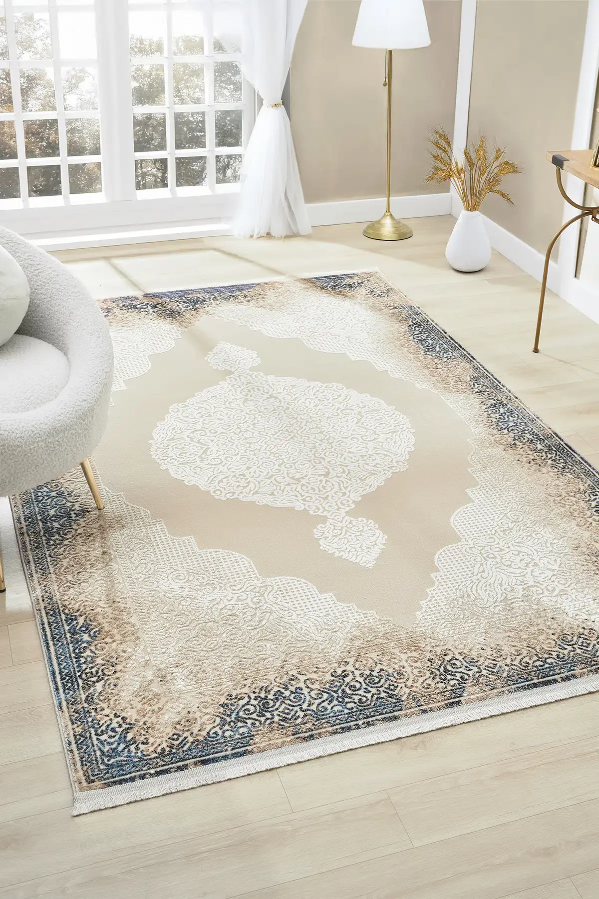 Seyran Halı Asya Akrilik salon Halısı 524 Mavi