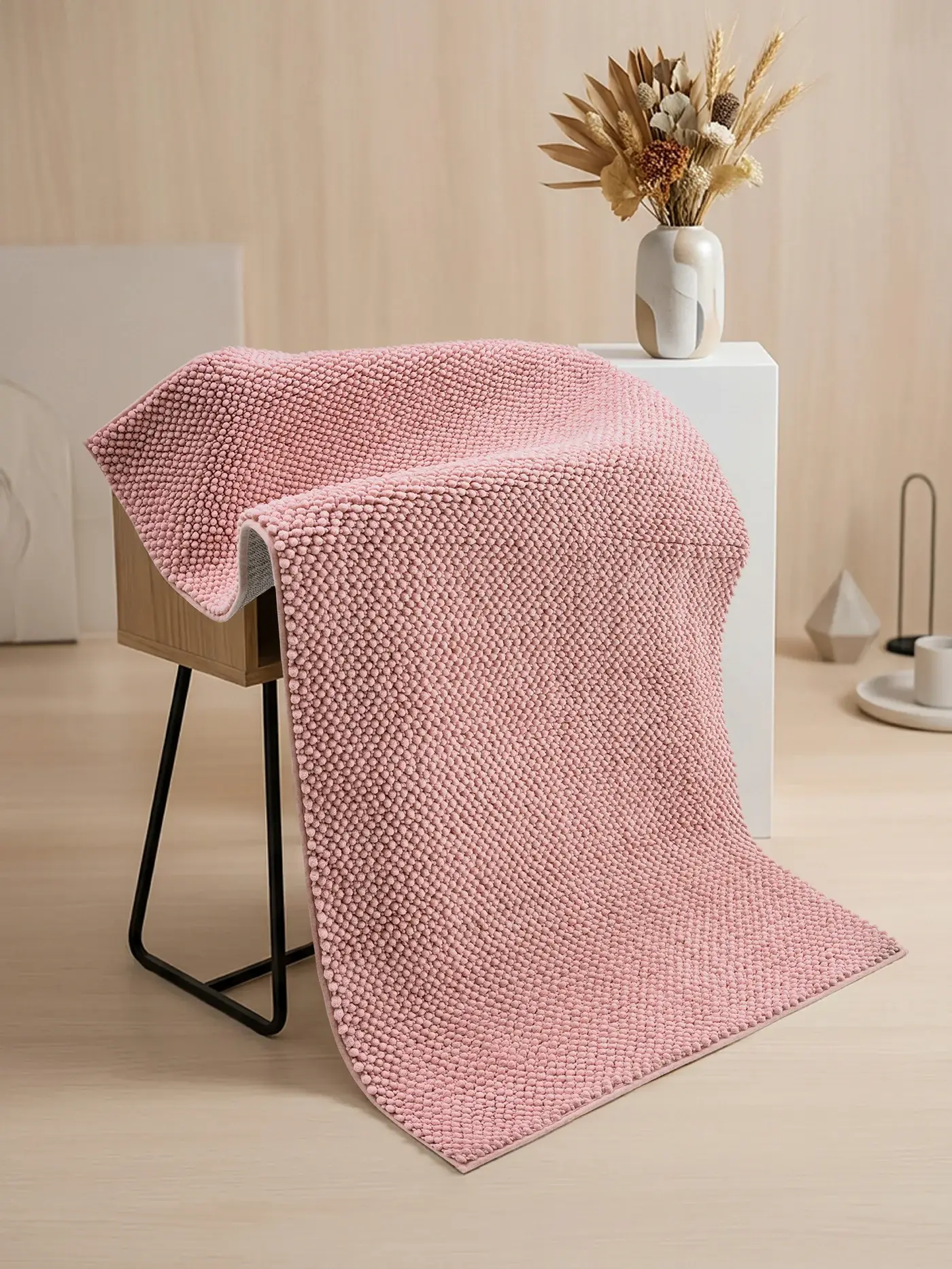 Apex Halı Savona Kaymaz Tabanlı Yıkanabilir Bukle Halı 2624 SV Pembe