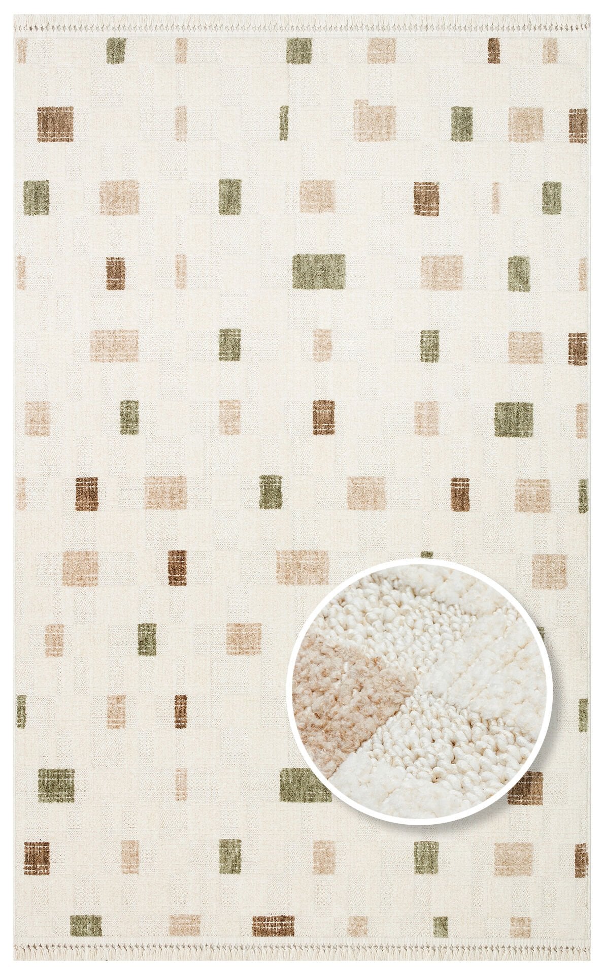 Eko Halı Joy Bohem Halı JOY 02 Green Beige