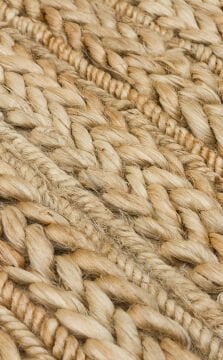Eko Halı Choti El Dokuma Naturel Jüt Hasır Halı Mix Natural