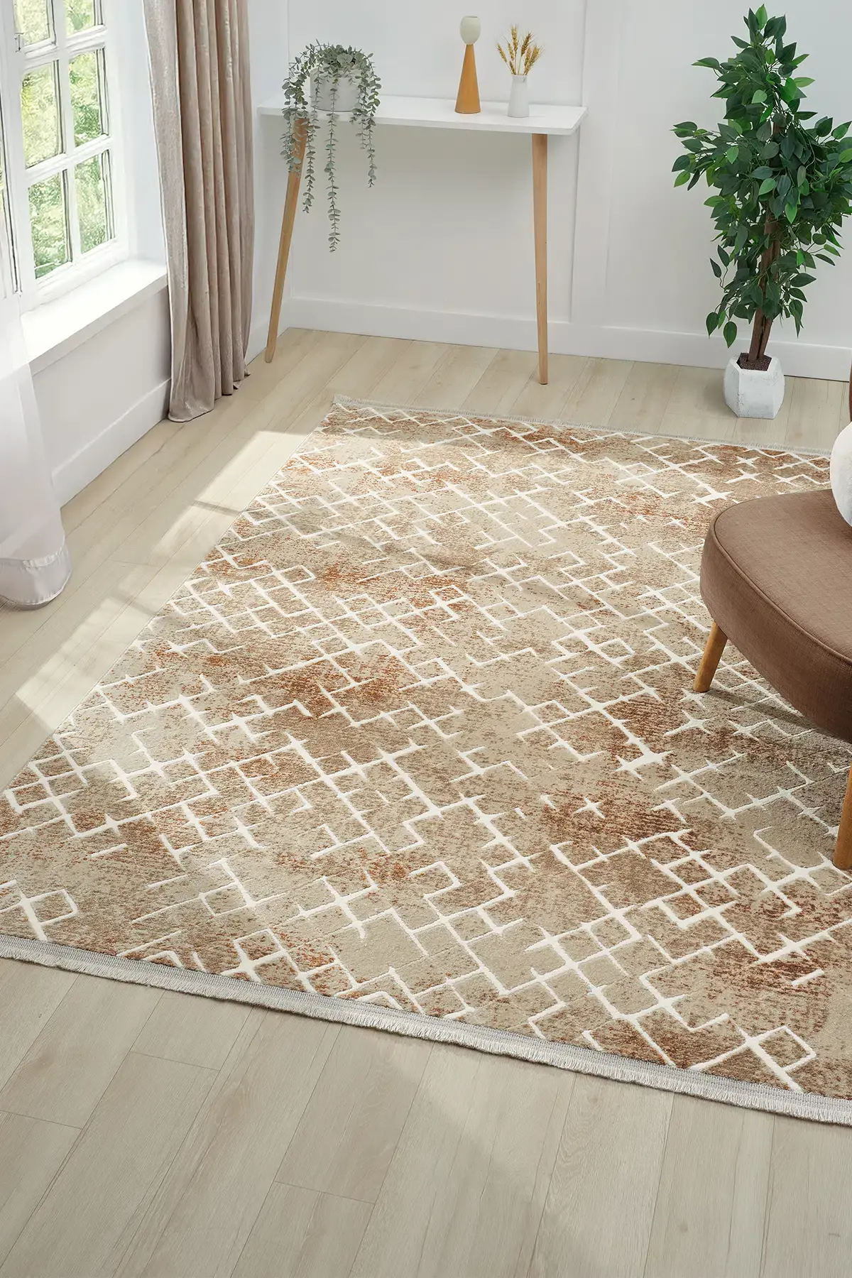 Seyran Halı Asya Akrilik salon Halısı 521 Terra