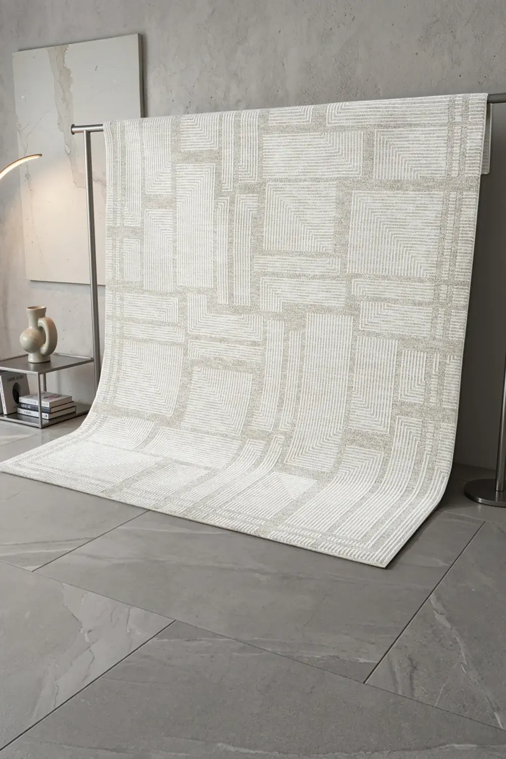 Apex Mono Luxe Salon Halısı 4031 Gri