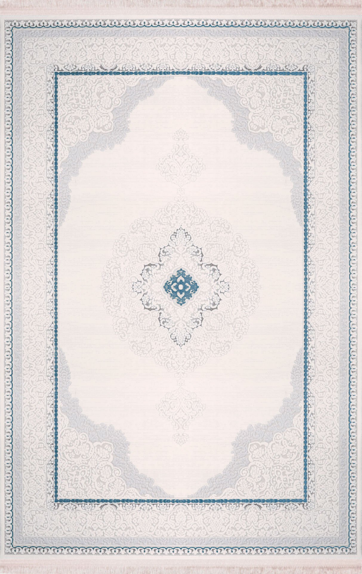 Nexus Halı Albina Göbek Desenli Salon Halısı 5435 Mavi 100x200