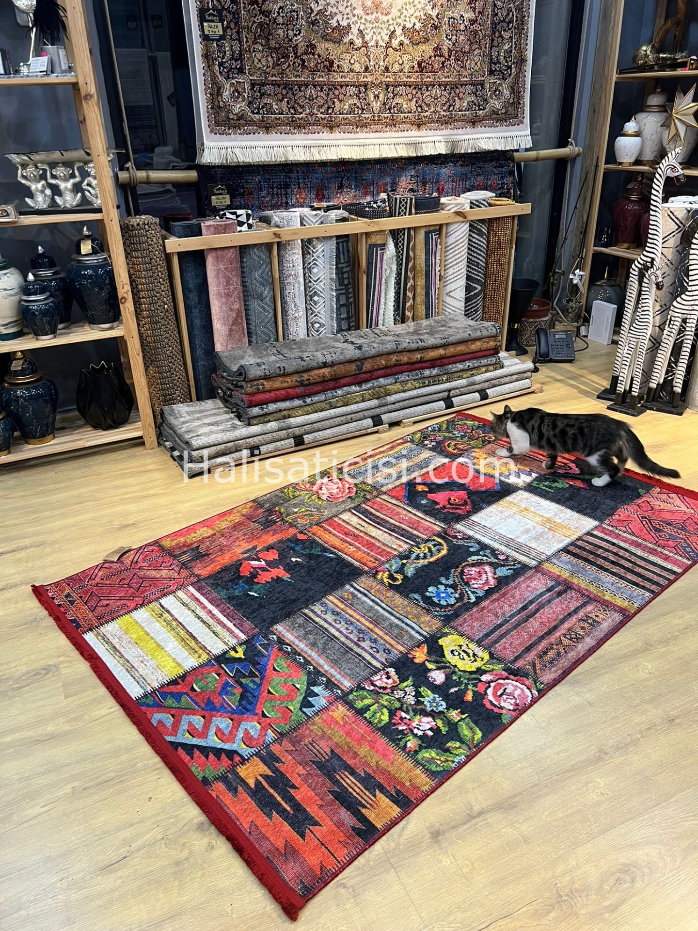 Salerno Çamaşır Makinesinde Yıkanabilir Kilim Halı HS1004 100X200