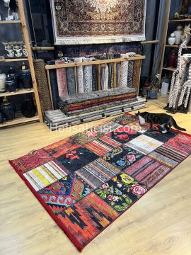 Salerno Çamaşır Makinesinde Yıkanabilir Kilim Halı HS1004 100X200