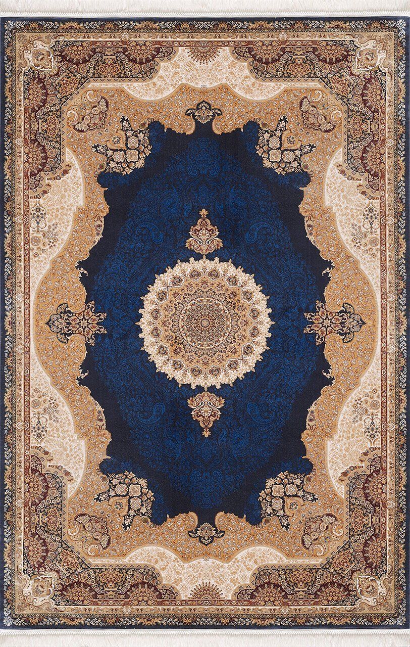 Artemis Halı Sılk 05211C Krem Lacivert Halı 100X200
