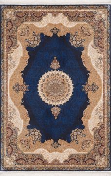 Artemis Halı Sılk 05211C Krem Lacivert Halı 100X200