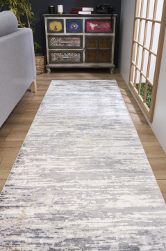 Apex Halı Lucca İnce Özel Ölçü Kesim Halı 6032 Antrasit Sarı