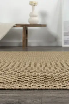 Instagram Catty Hasır Halı Sepet Desen Natural B3775C