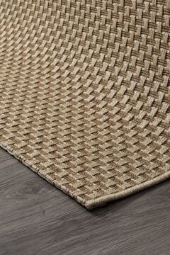 Instagram Catty Hasır Halı Sepet Desen Natural B3775C