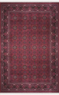 Apex Halı Bruj Bambu Viscon Halı 8731BU Bordo