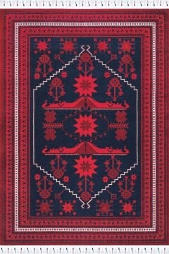 Bahariye Halı İnci Afgan Desen Yün Halı İN02