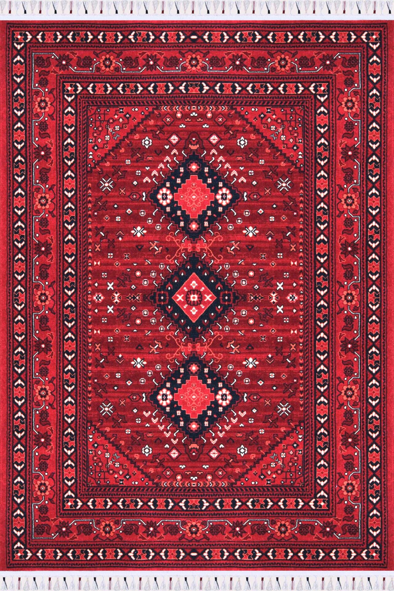 Bahariye Halı İnci Afgan Desen Yün Halı İN03