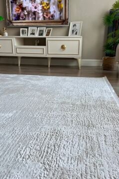 Apex Halı Truva Akrilik Özel Ebat Kesim Halı 6641 Krem