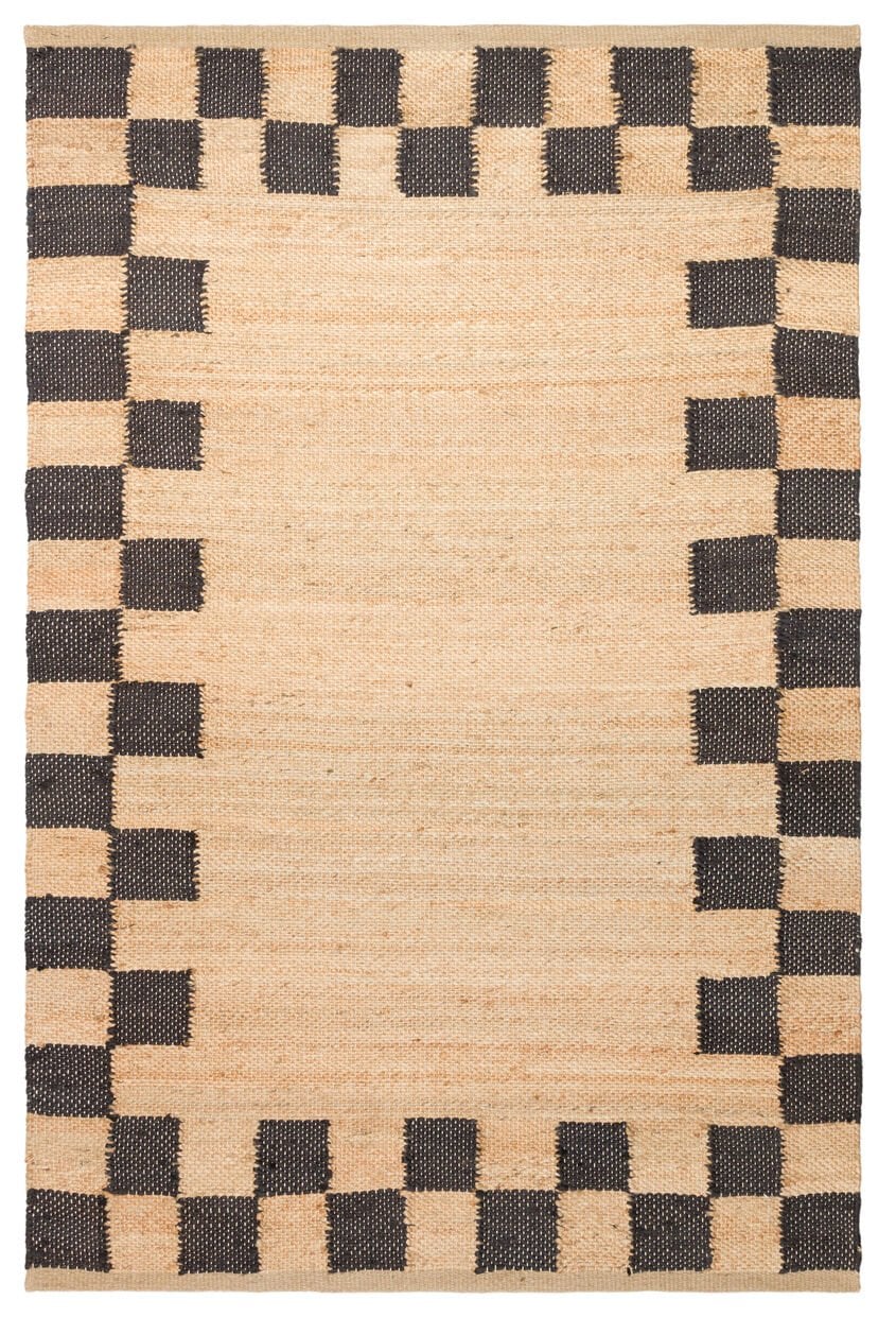 Eko Halı Echo El Dokuma Naturel Jüt Hasır Halı 13 Natural Black