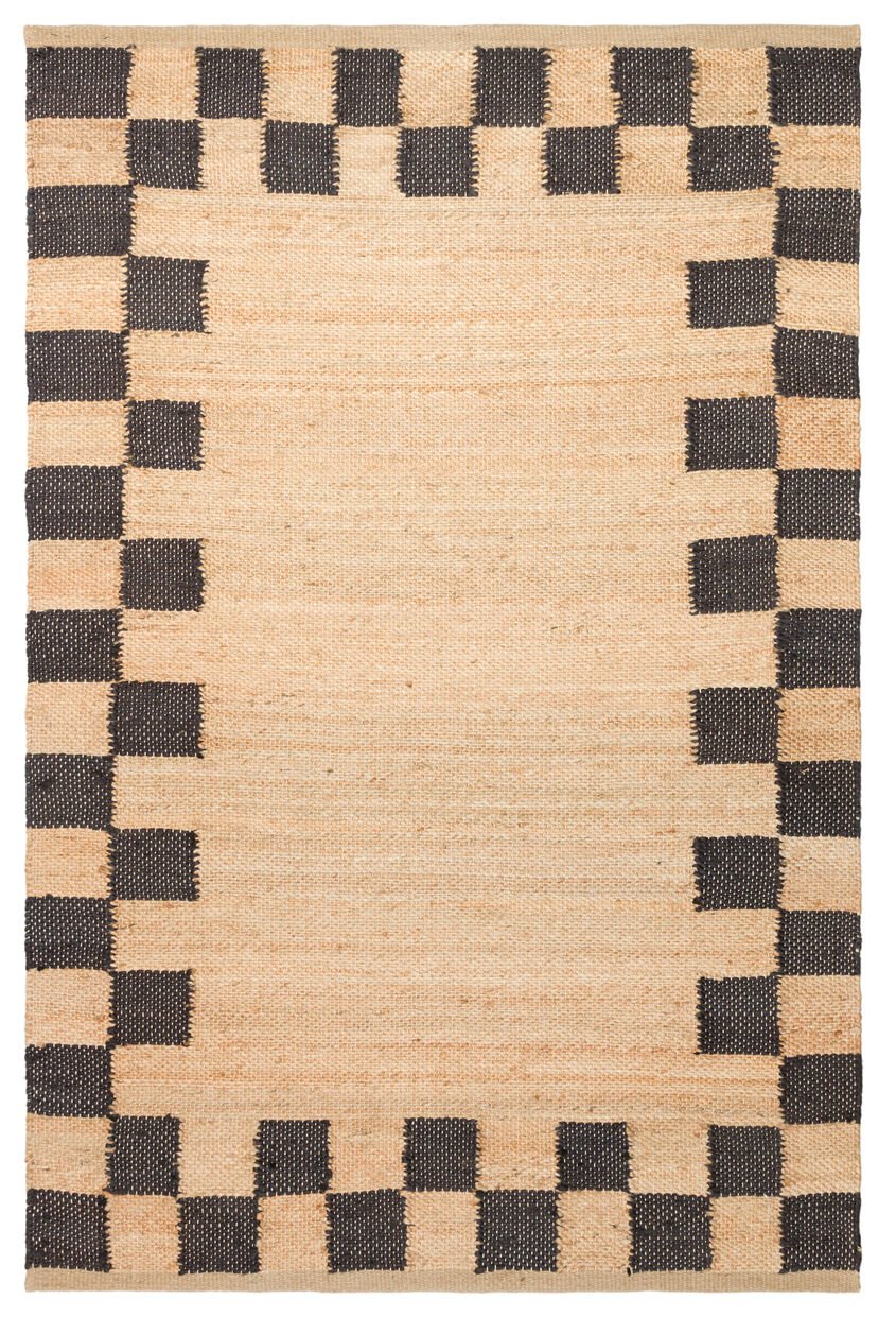 Eko Halı Echo El Dokuma Naturel Jüt Hasır Halı 13 Natural Black