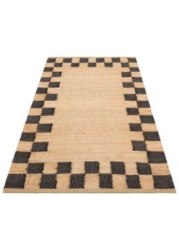 Eko Halı Echo El Dokuma Naturel Jüt Hasır Halı 13 Natural Black