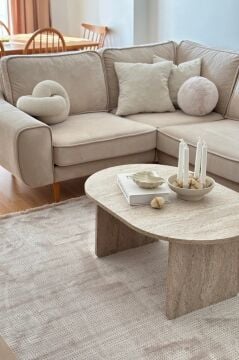 Apex Halı Truva Akrilik Özel Ebat Kesim Halı 6651 Krem