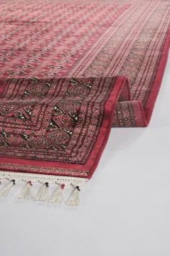 Apex Halı Bruj Bambu Viscon Halı 8751BU Bordo