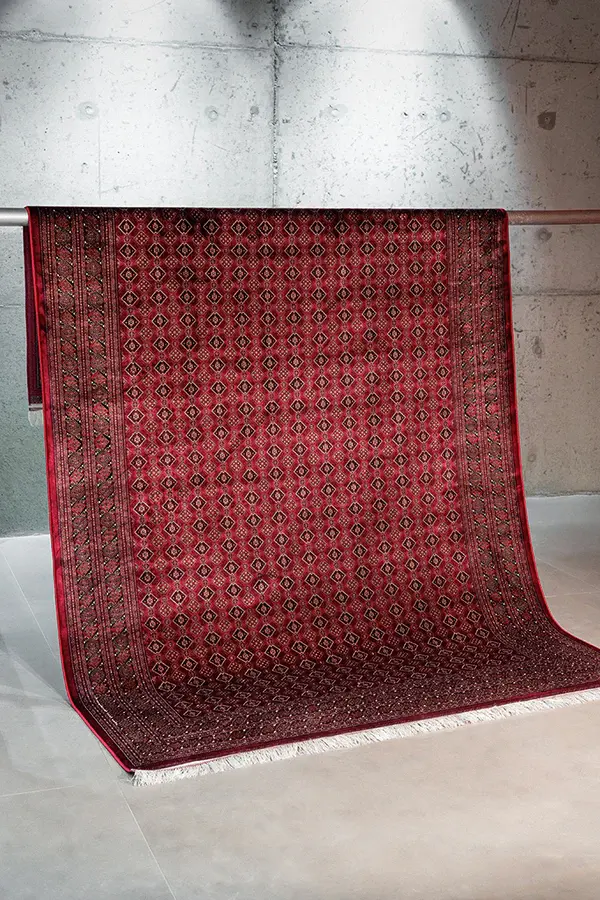 Apex Halı Bruj Bambu Viscon Halı 8751BU Bordo