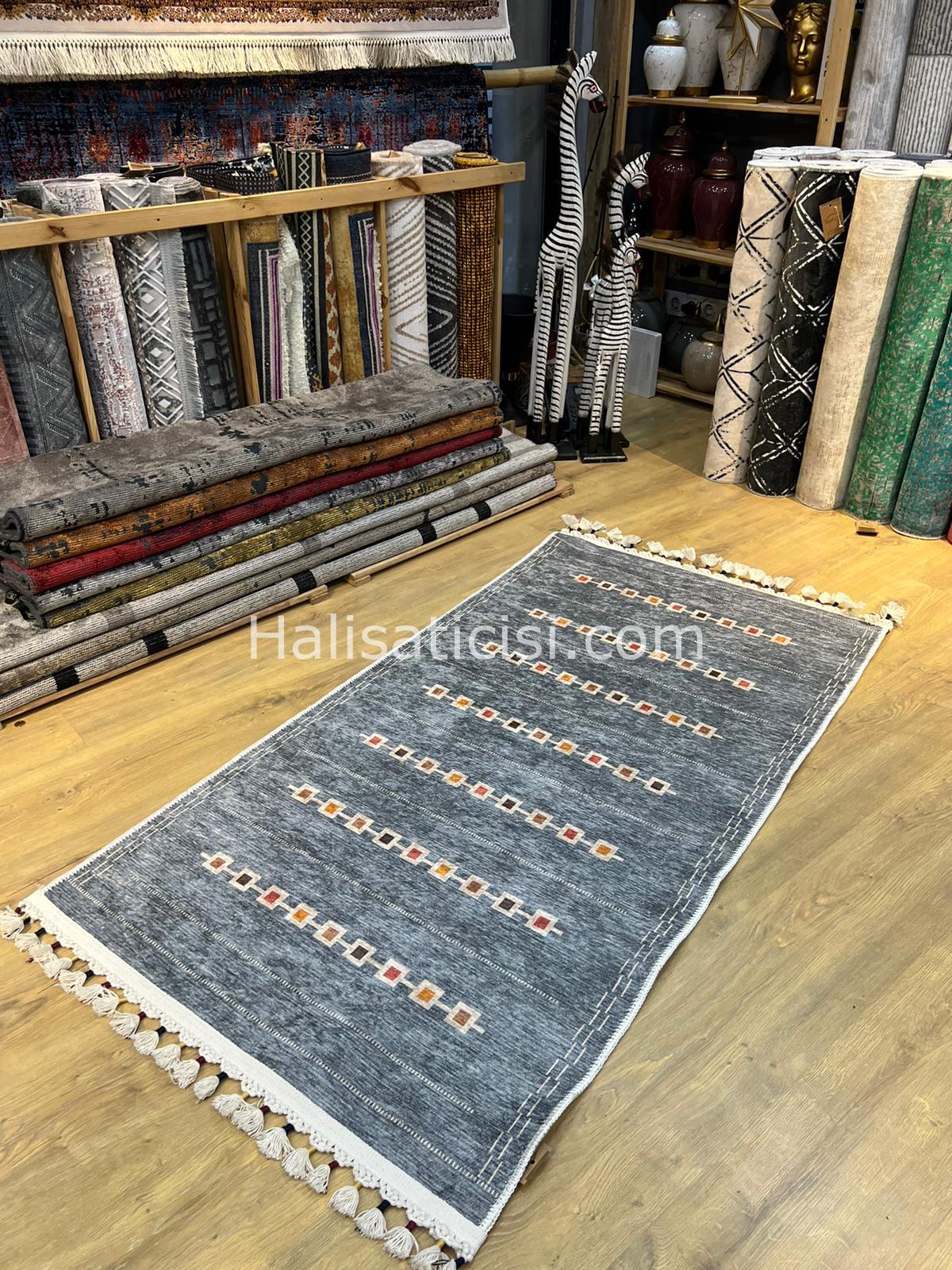Salerno Çamaşır Makinesinde Yıkanabilir Kilim Halı HS1011 100X200