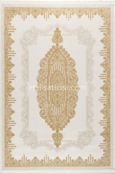 Simge B783 BEYAZ SARI 118x190