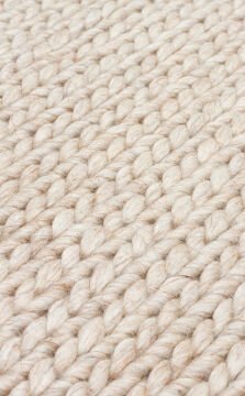 Eko Halı Jade Örgü Desenli El Dokuma Halı Basketweave Beige