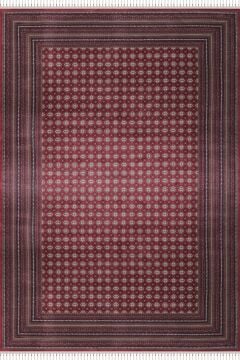 Apex Halı Bruj Bambu Viscon Halı 8751BU Bordo