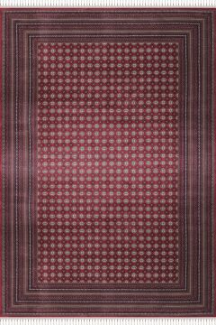 Apex Halı Bruj Bambu Viscon Halı 8751BU Bordo