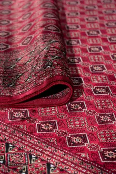 Apex Halı Bruj Bambu Viscon Halı 8751BU Bordo