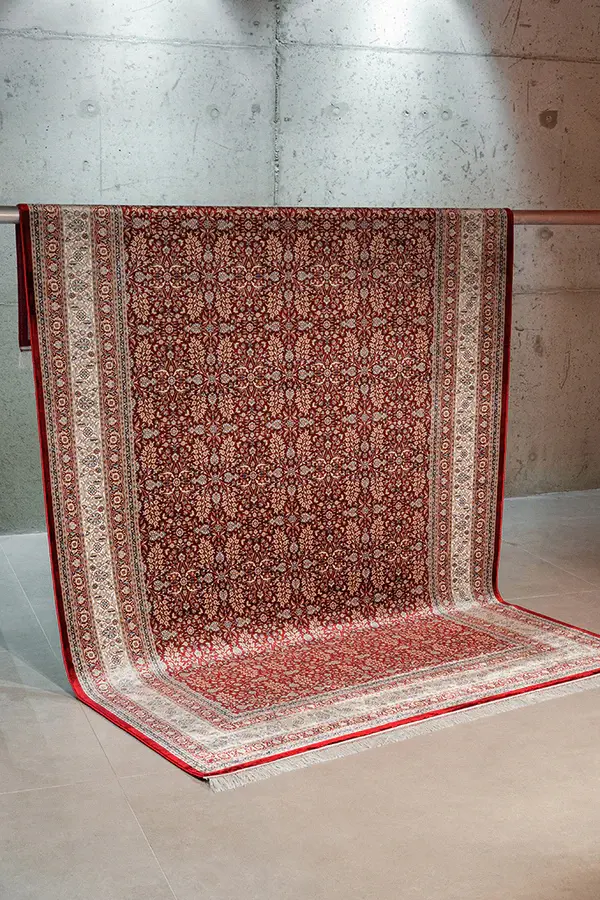 Apex Halı Bruj Bambu Viscon Halı 8771BU Bordo